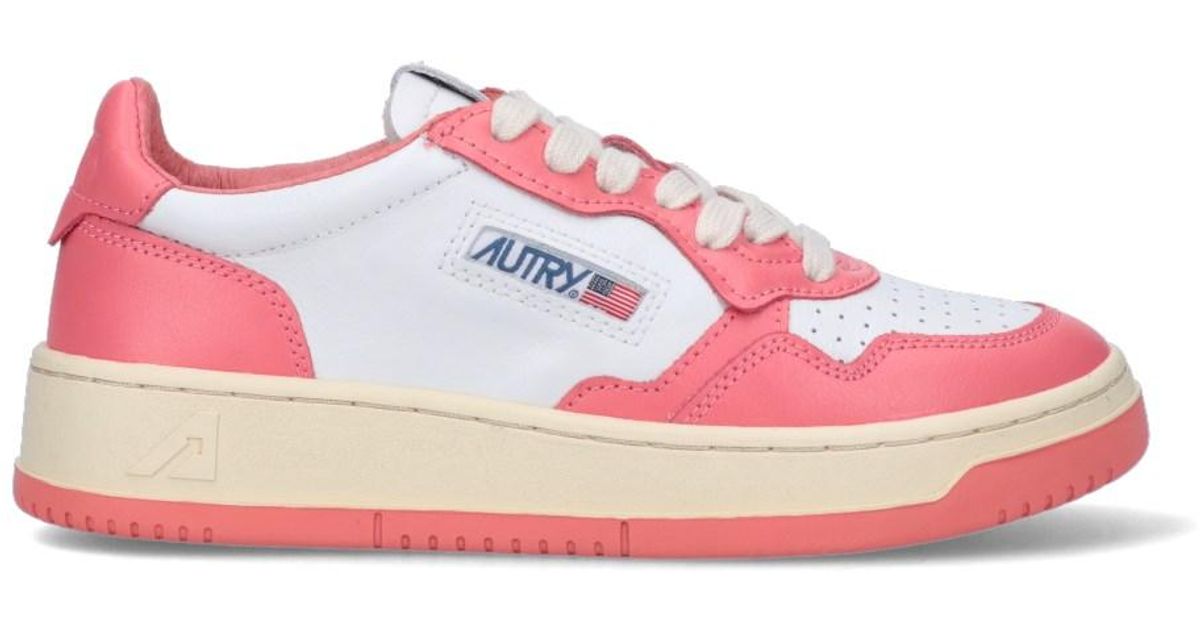 Autry 'medalist' Low Sneakers in Pink | Lyst