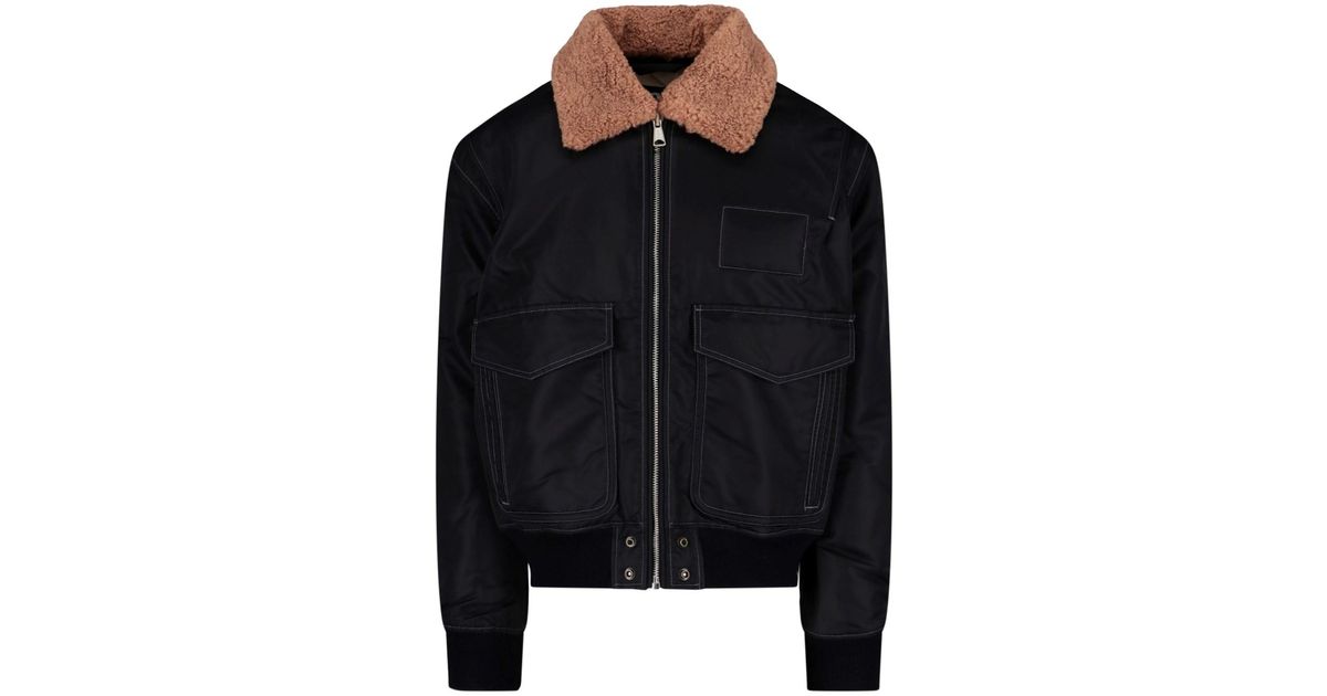 DIESEL 'w-carlo-nw' Bomber Jacket in Black for Men | Lyst