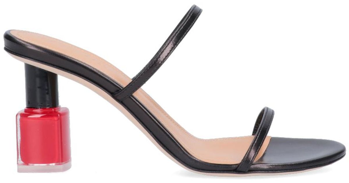 Loewe Nail Polish Heel Sandals in Nero (Black) Lyst
