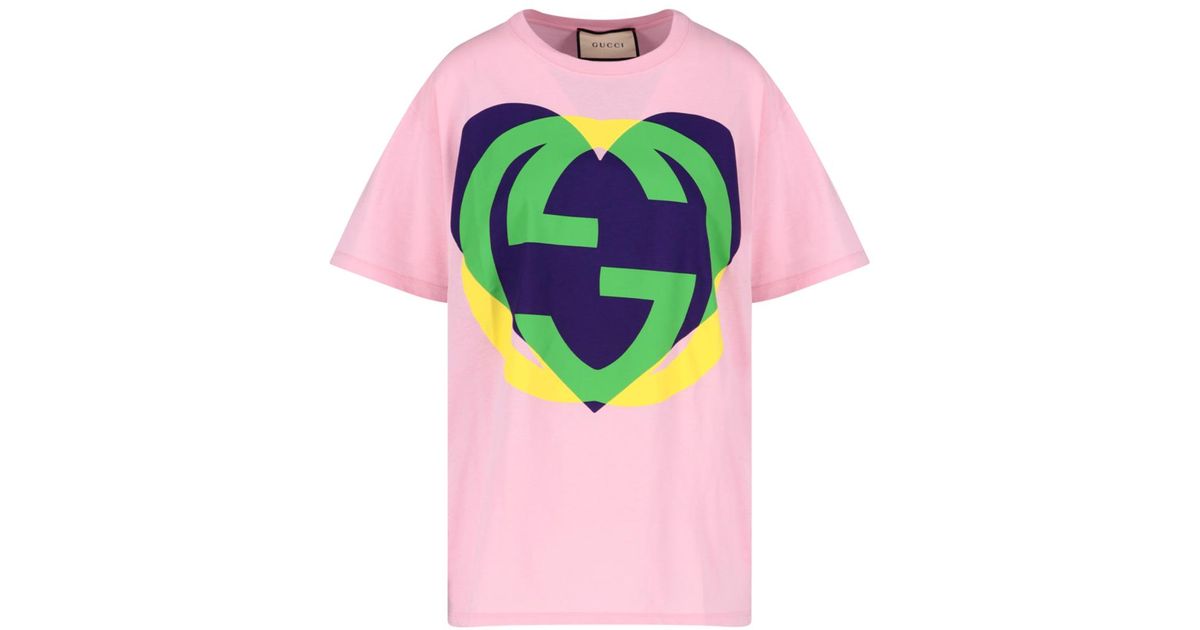 【GUCCI】Sweet Graphic Print T-shirt Sugar Pink 22256600_55786020_600.jpg