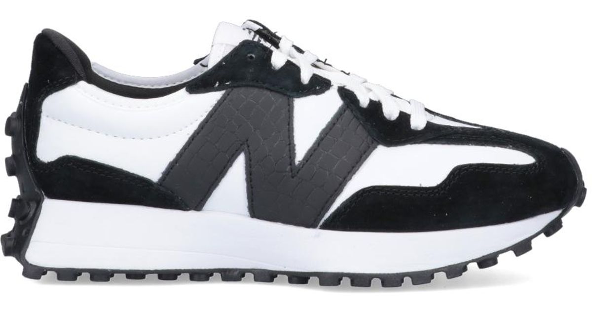 New Balance Suede '327' Sneakers in Black | Lyst