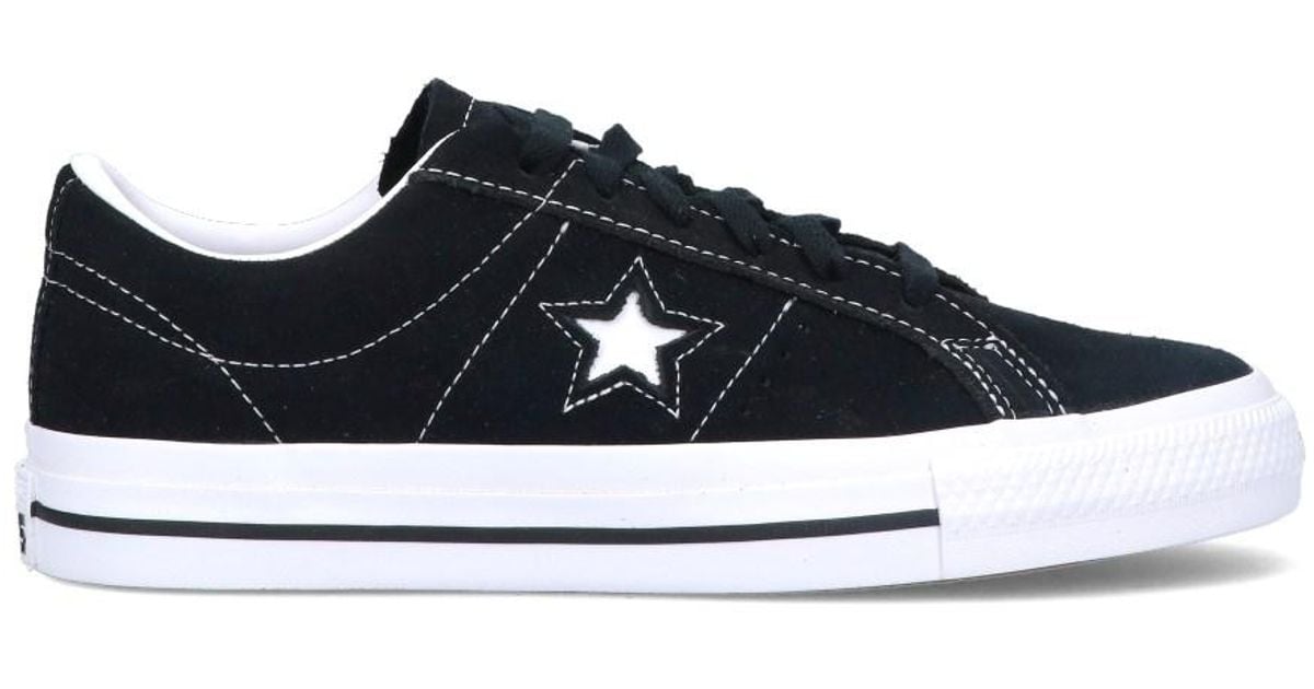Converse 'cons One Star Pro' Suede Sneakers in Black | Lyst