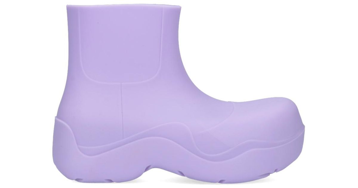 Bottega Veneta Rubber 'puddle' Ankle Boots in Purple | Lyst