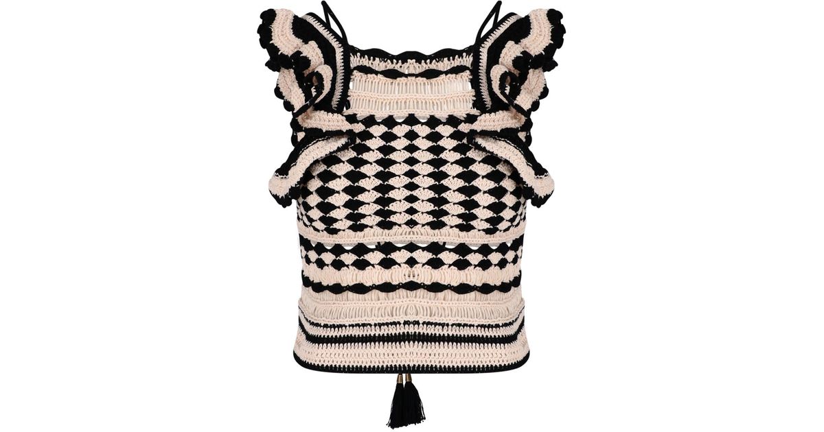 Zimmermann 'anneke' Crochet Top in Beige (Natural) | Lyst