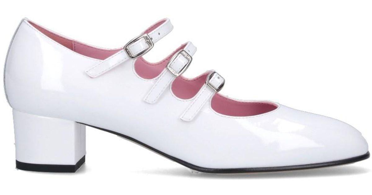 Carel Paris Beige Cotton Ballet Flats