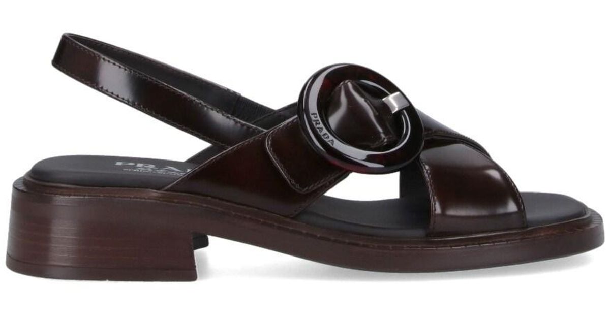 Prada 'Re-Edition 1996' Sandals in Black | Lyst UK