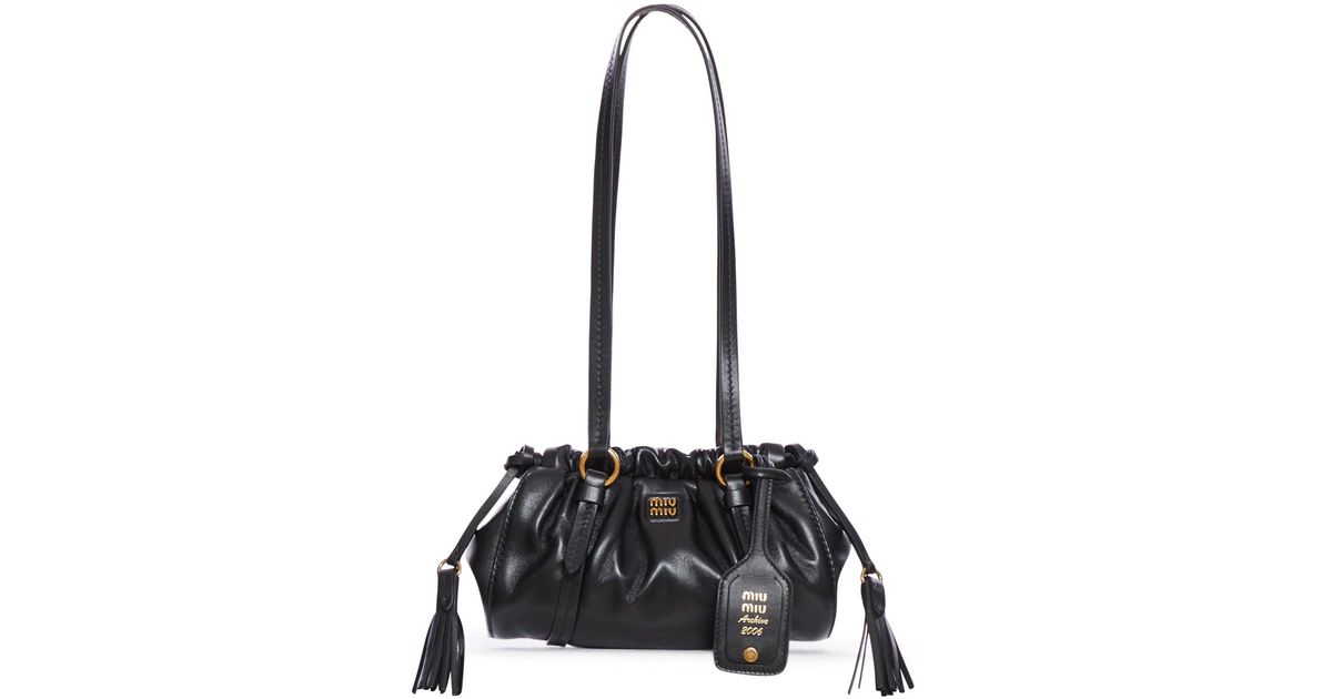 Miu Miu Mini Joie Bag in Black | Lyst