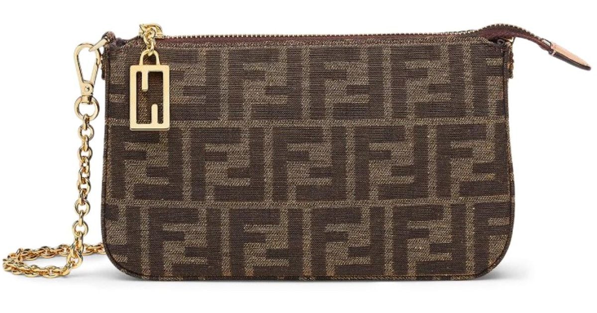 Baguette FF Jacquard Wallet - Brown main image 0