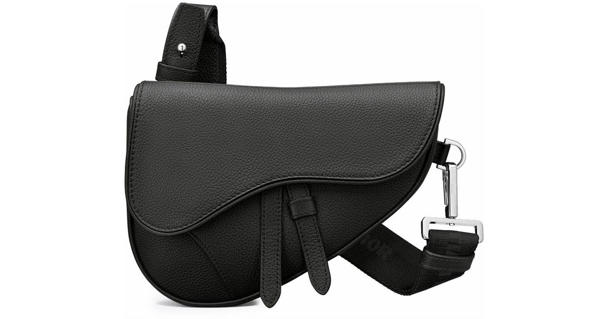 Dior Mini Saddle Bag in Black for Men | Lyst
