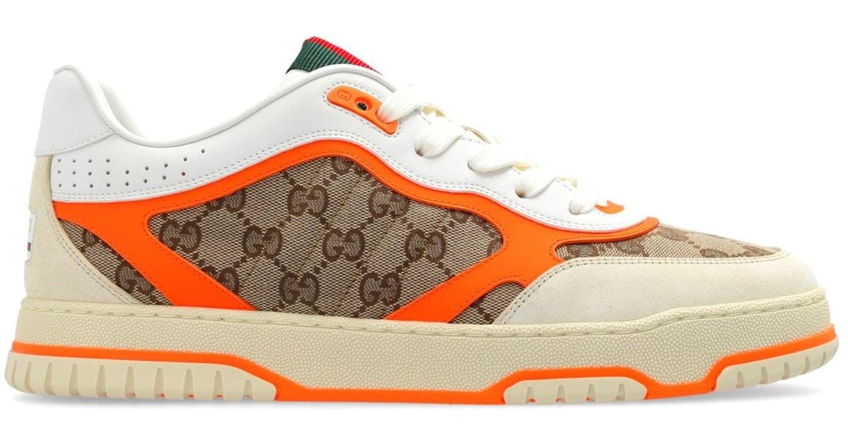 Gucci Cream and Orange Textured Sneakers ✨ Retro rebellion, done deliberately. ✨ These Gucci  main image 2