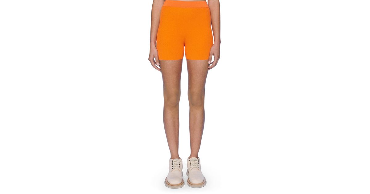 jacquemus orange shorts