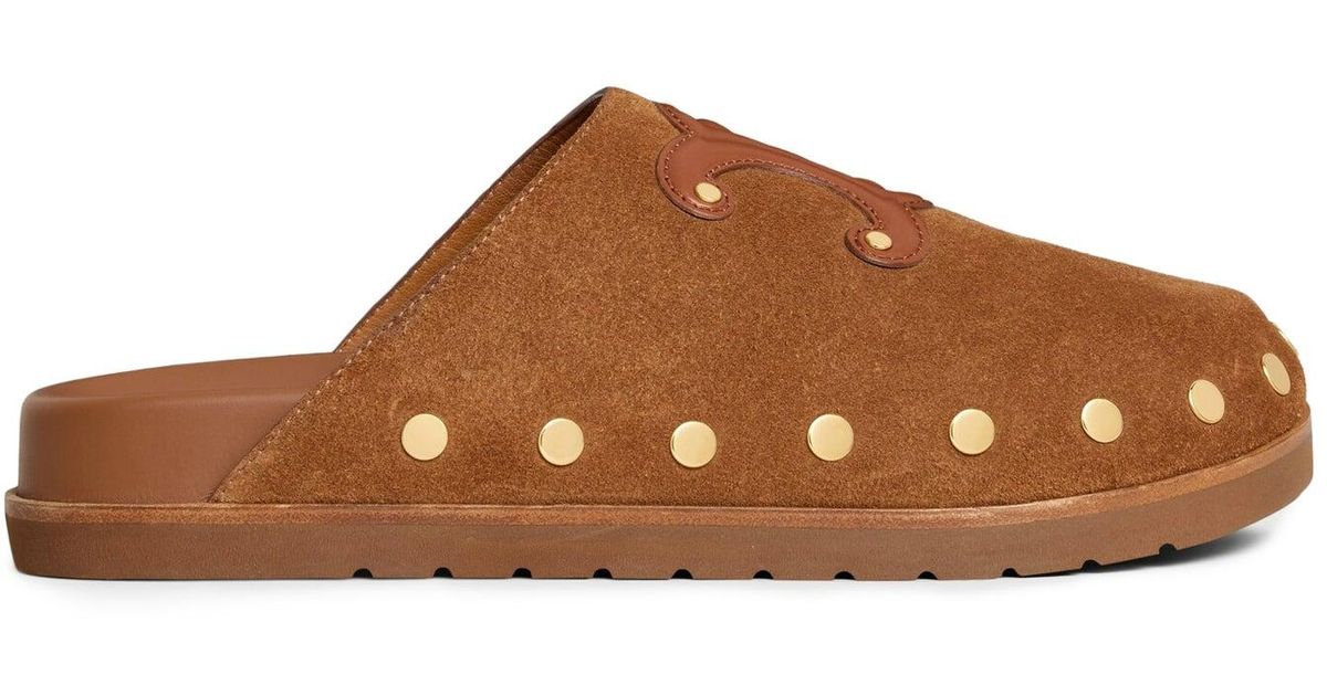 Celine Pitea Clog in Brown | Lyst