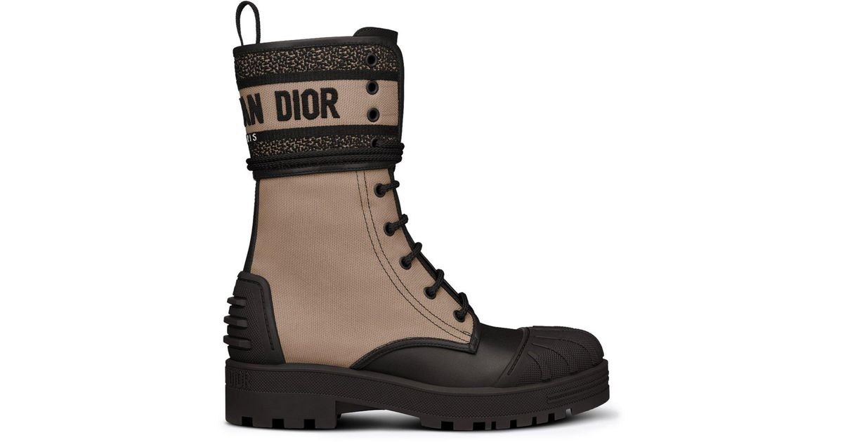 Dior Leather D-major Boots in Black | Lyst