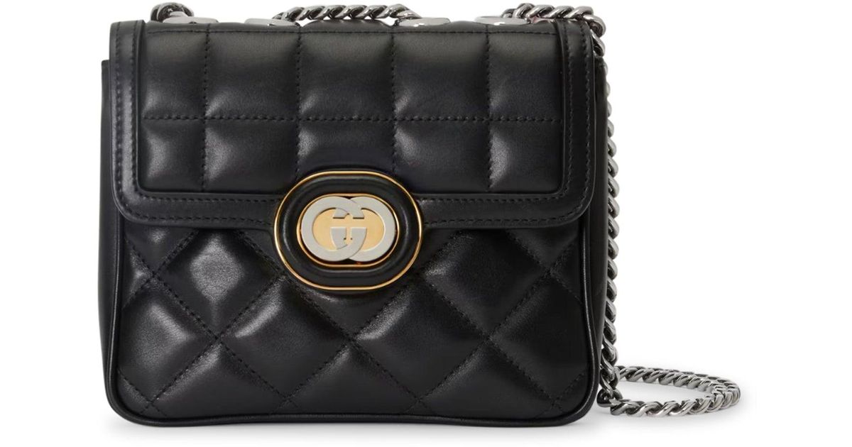 Gucci Handbag Quilted Line in Black | Lyst