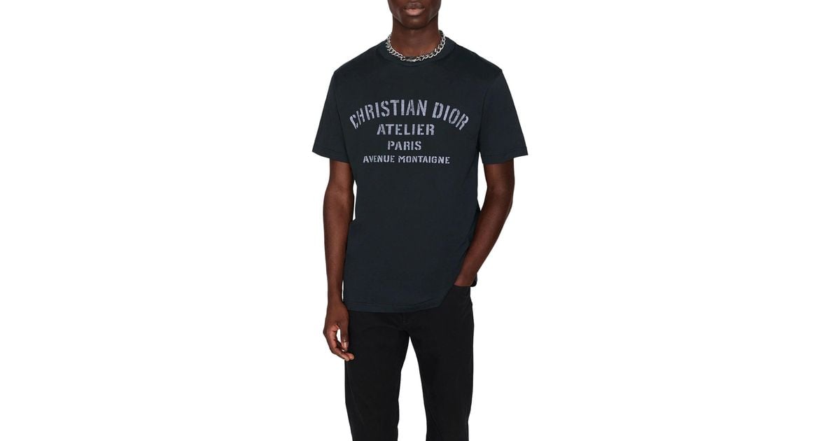 Dior Oversize T-shirt " Atelier" in Black for Men | Lyst