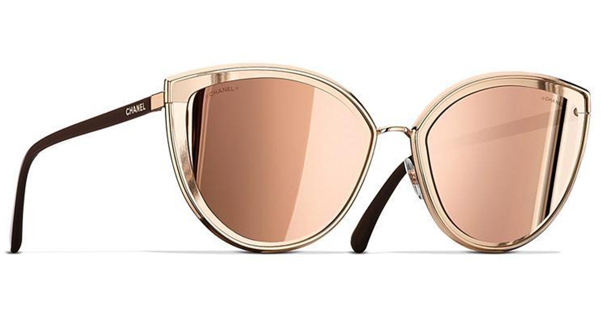 chanel runway cat eye gold chanel runway cat eye gold