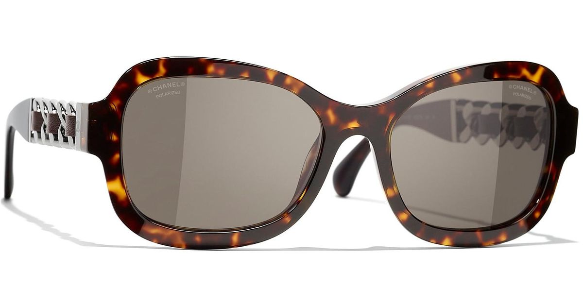 Chanel Sunglass Rectangle Sunglasses Ch5465q in Black Lyst UK