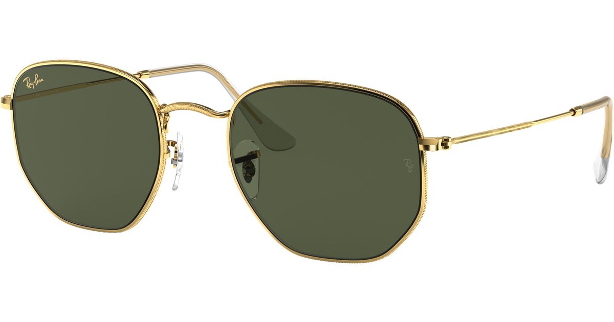 Ray-Ban Unisex Rb3548 Hexagonal Legend Gold in Green | Lyst