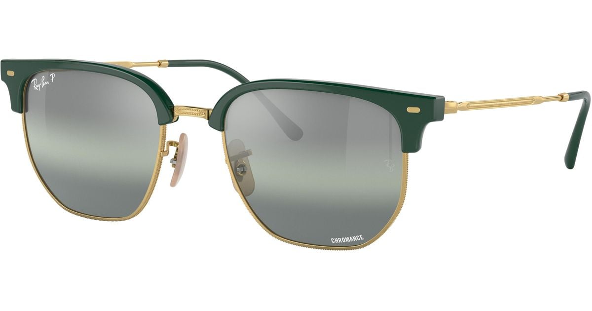 Ray Ban Sunglass Rb4416 New Clubmaster In Silvergreen Black Lyst 2885