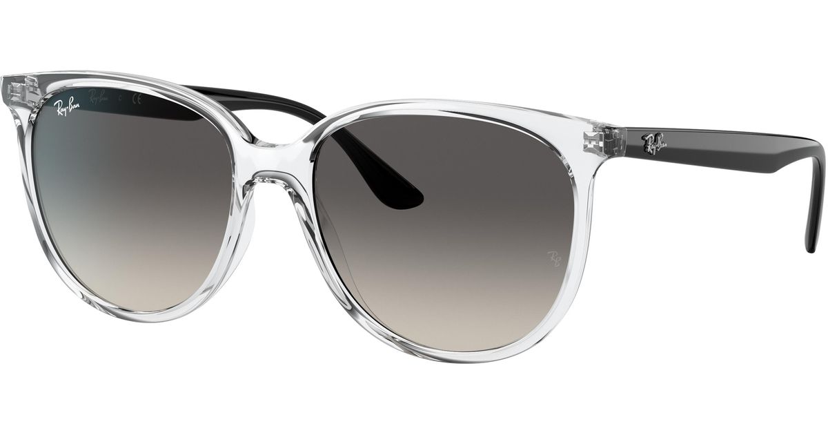 Ray-Ban Rb4378 Sunglasses Frame Grey Lenses in Black | Lyst