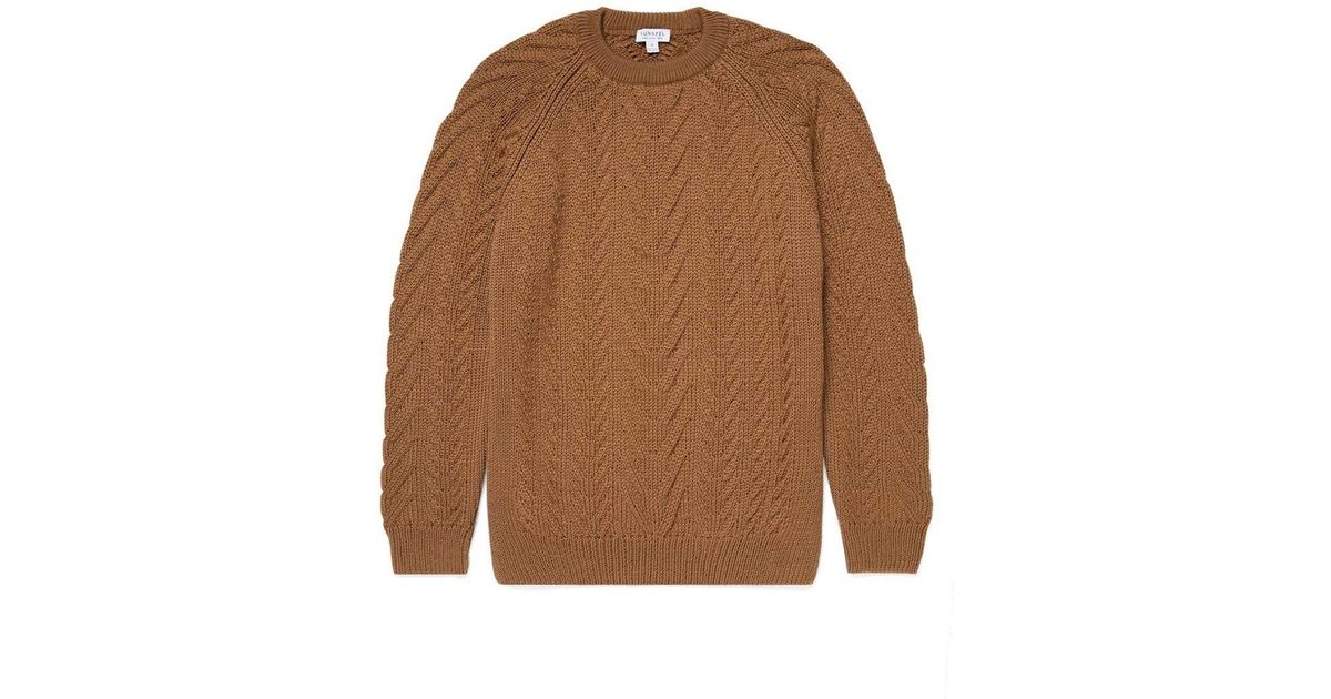 sunspel cable knit
