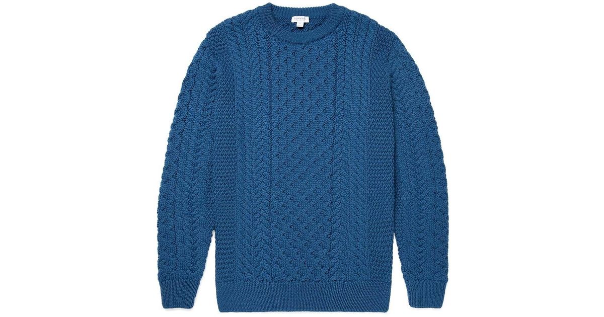 sunspel cable knit