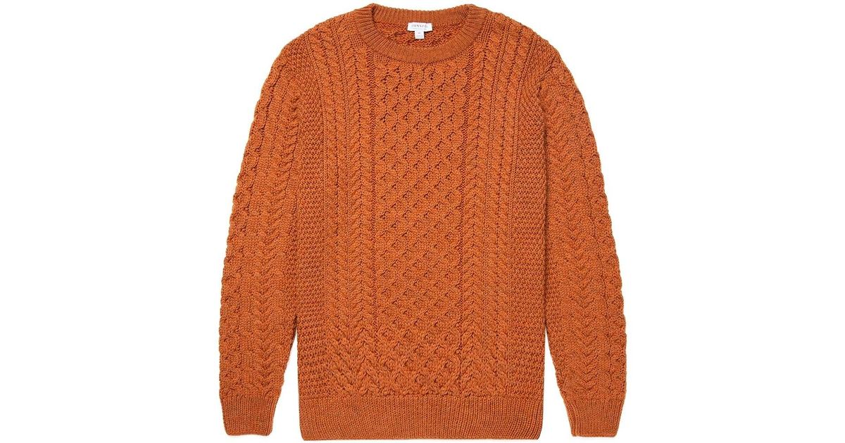 sunspel cable knit