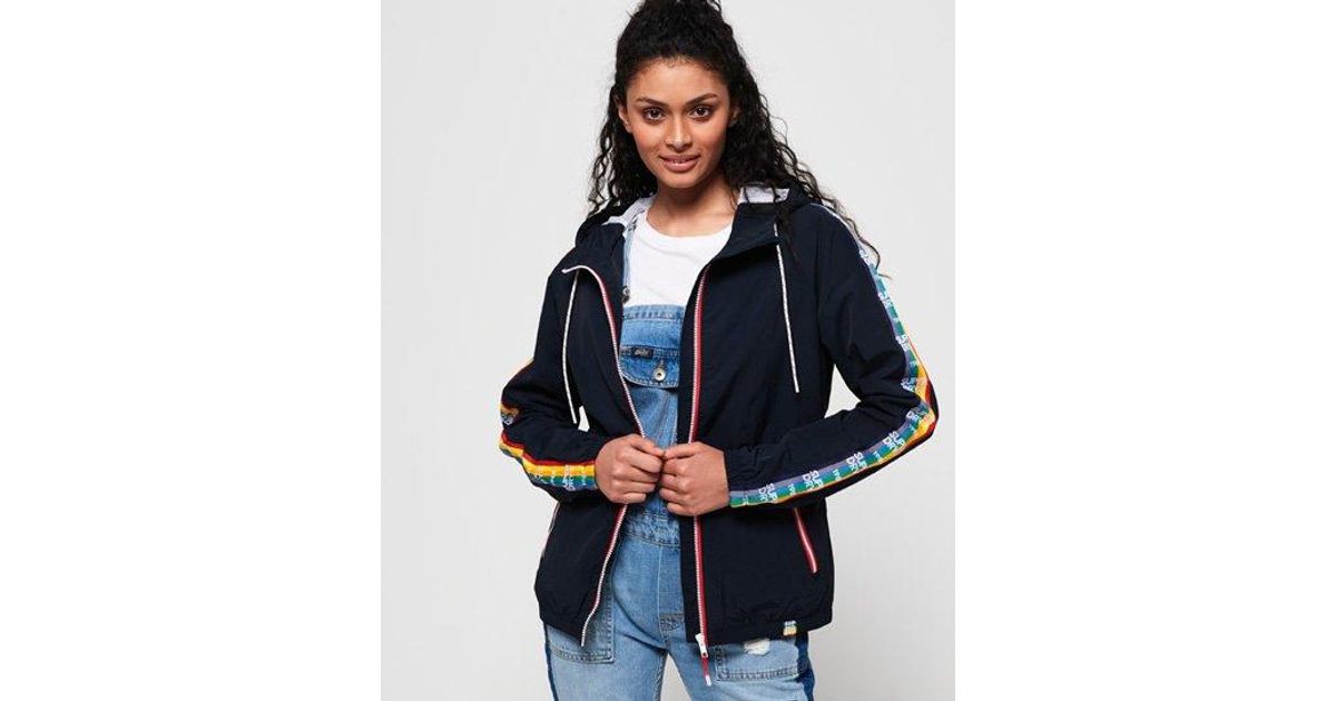 superdry rainbow windbreaker