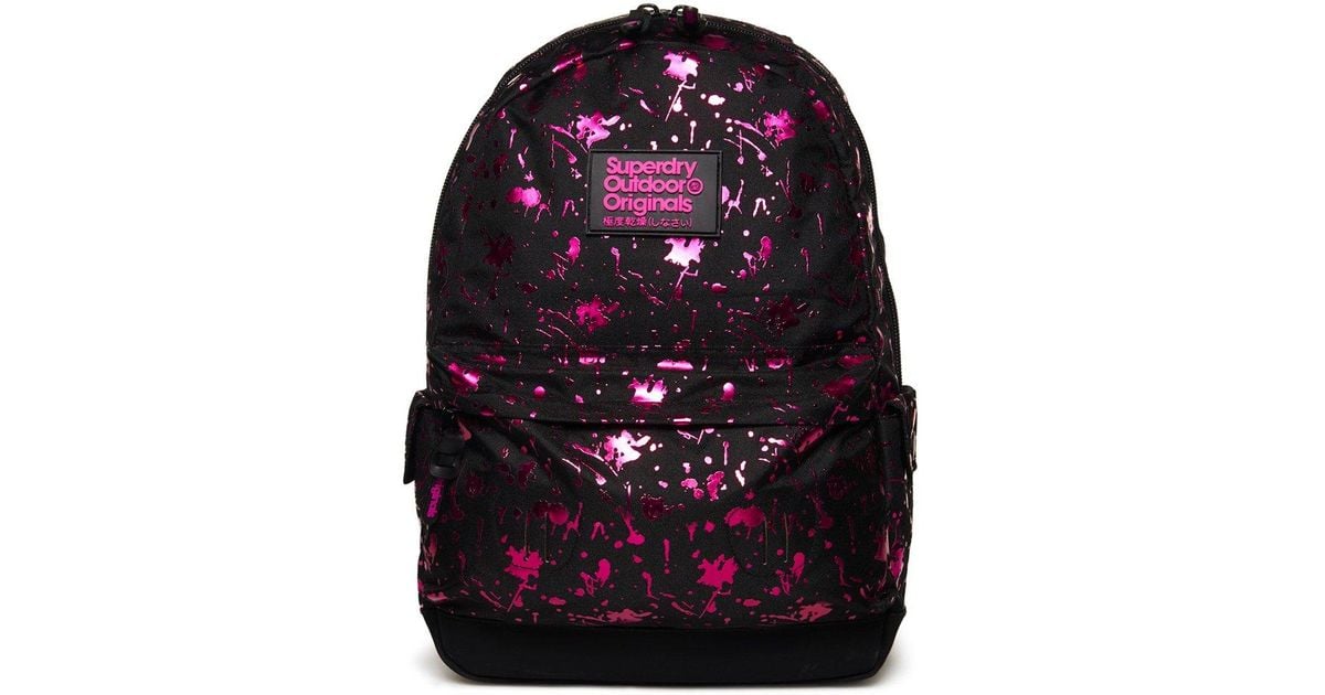 superdry rose gold splatter backpack