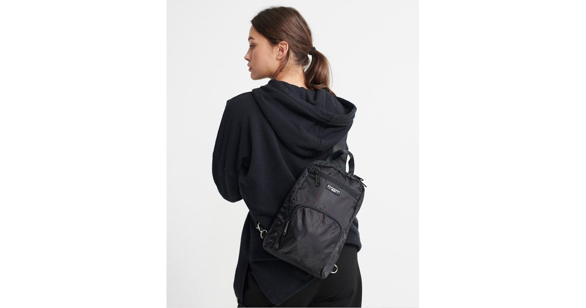 Superdry Sling Backpack Black Lyst