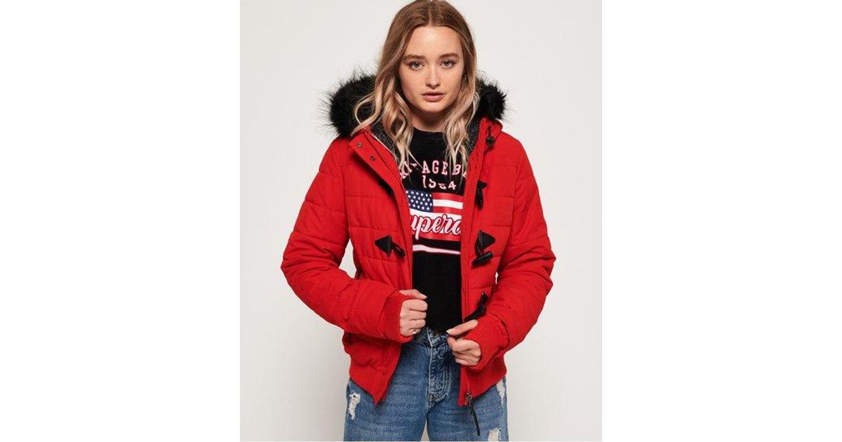 microfibre toggle puffer jacket
