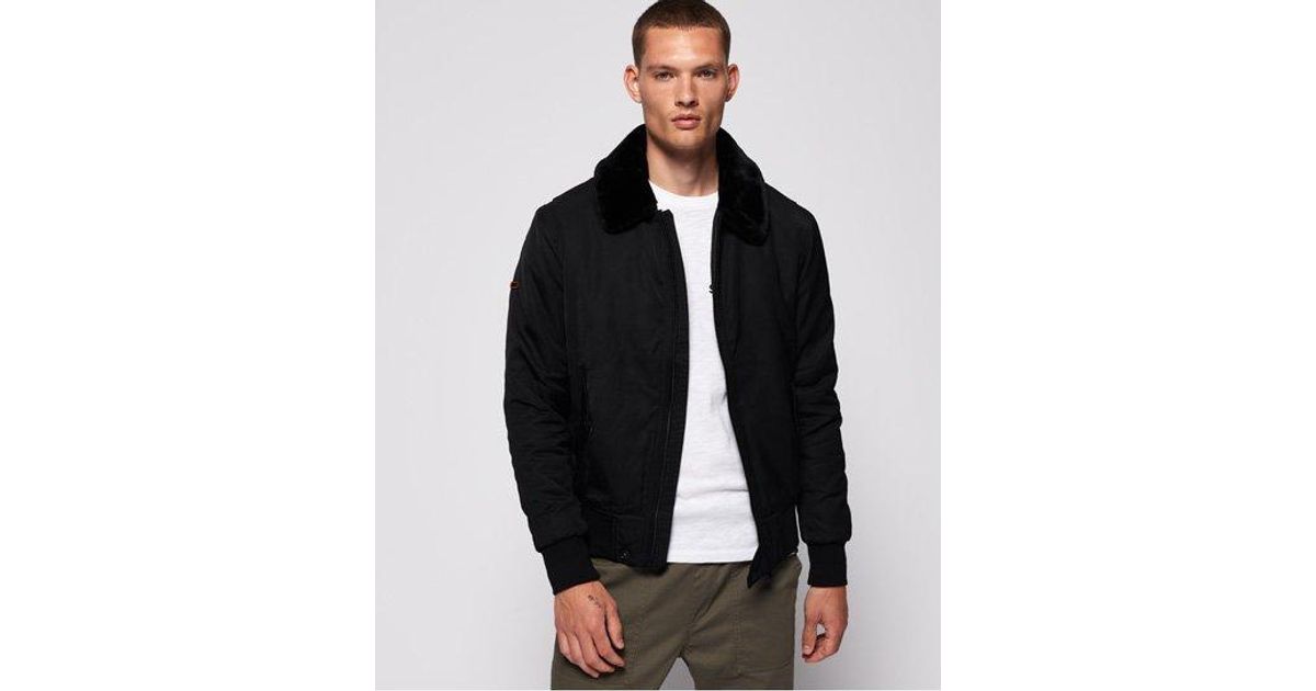 Superdry Edit Hercules Bomber Jacket in Black for Men - Lyst