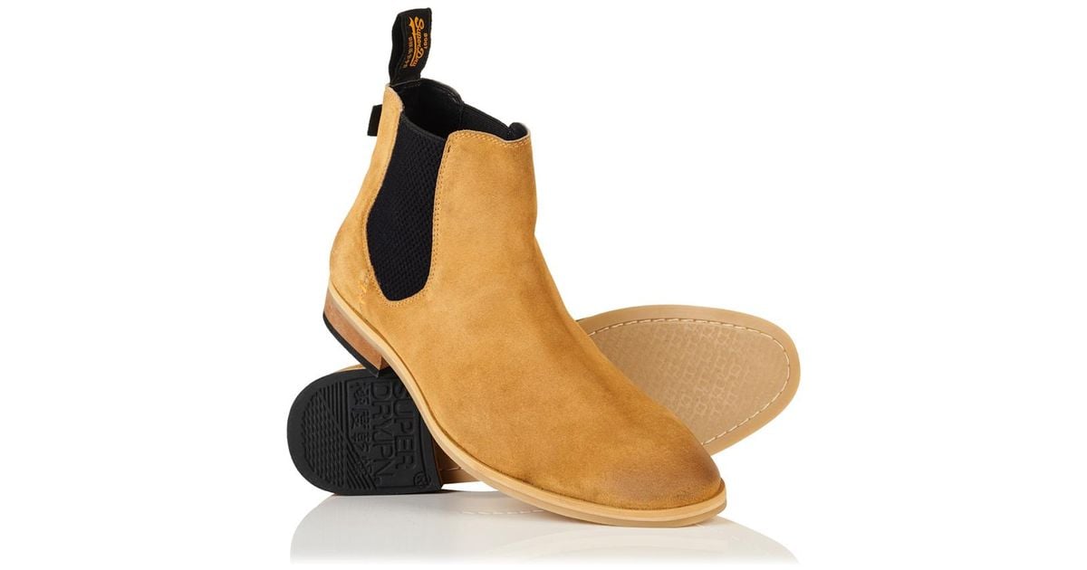 superdry meteora chelsea boots tan