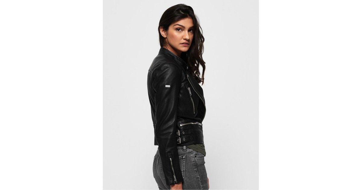 superdry lyla leather jacket