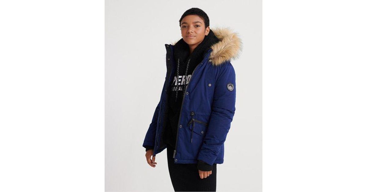 superdry coats blue