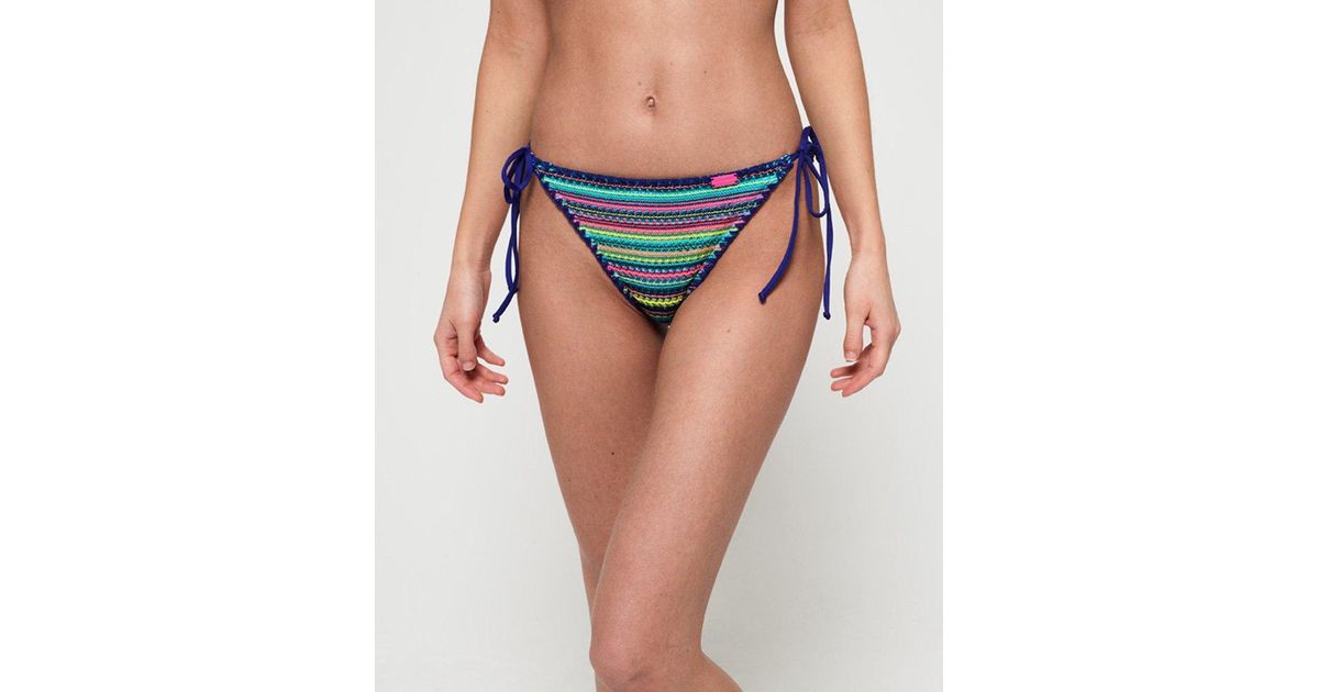 Superdry Felicity Tie Crop Bikini Bottom Slip Donna