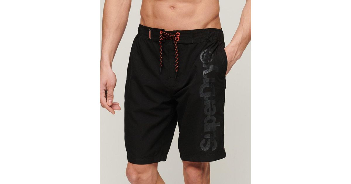 Superdry Classic Boardshorts in Black for Men | Lyst