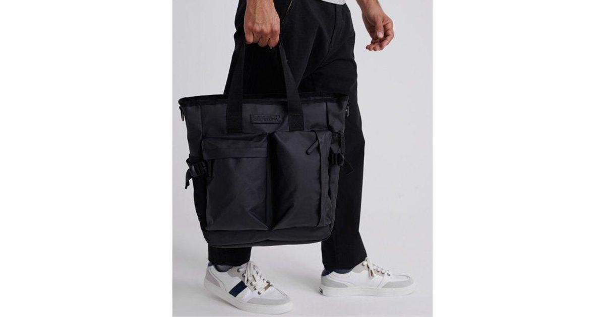 Superdry Commuter Tarp Tote Bag in Black for Men - Lyst