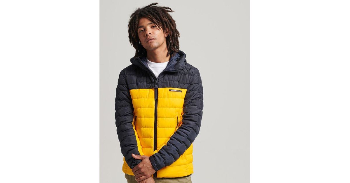 Superdry Expedition Radar Quilted Mix Fuji Jacket Yellow / Volt in Blue for  Men | Lyst