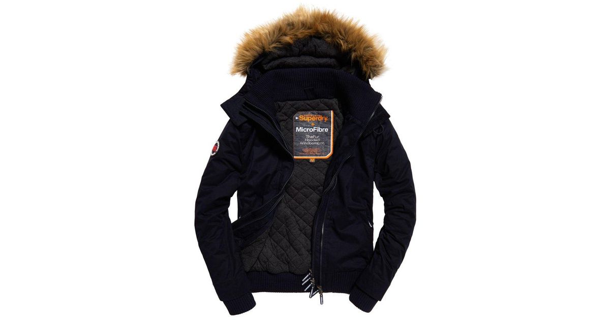superdry the fur hooded windbomber