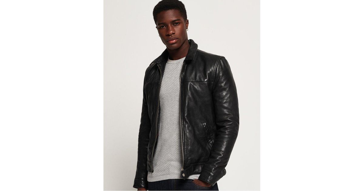 Superdry Indiana Leather Jacket Online Sale, UP TO 55% OFF