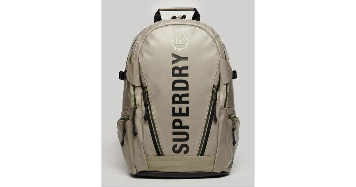 Superdry silver cheap tarp backpack