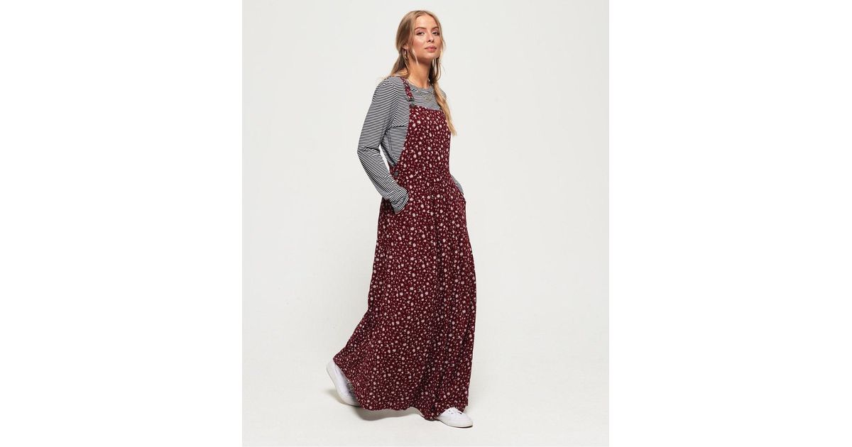 superdry festival dungaree maxi dress