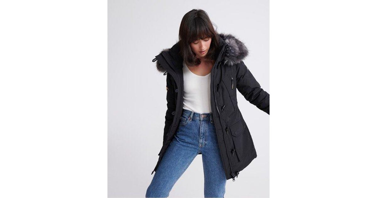 superdry premium down classics alps parka coat