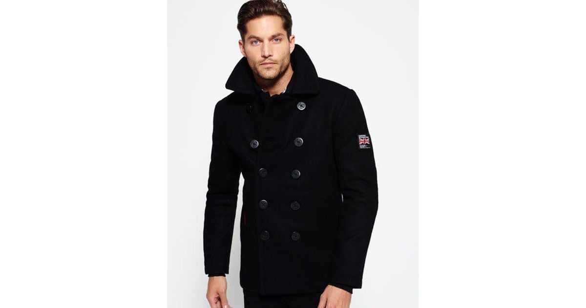 superdry rookie peacoat