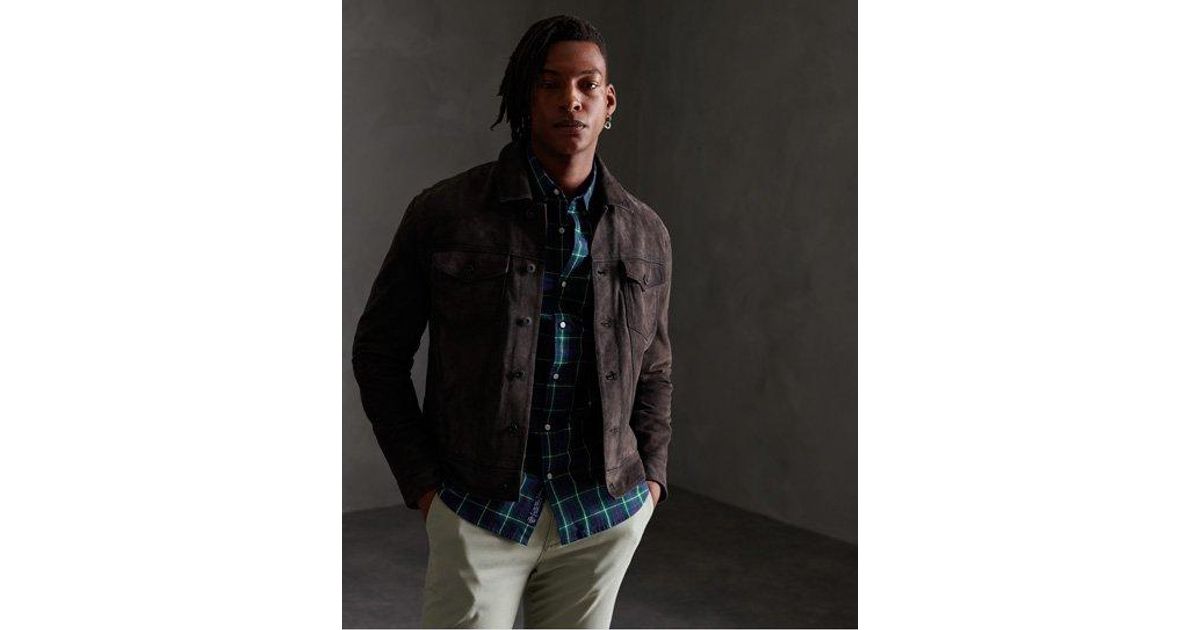 superdry suede trucker jacket