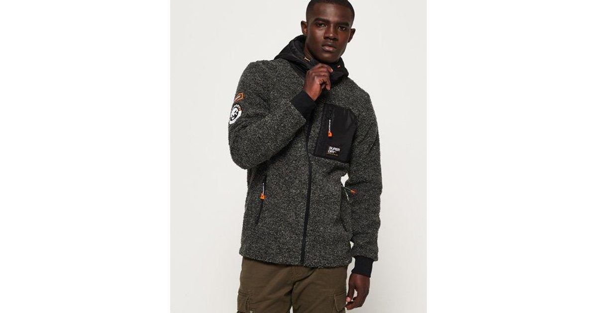 superdry mountain sherpa zip moletom com capuz