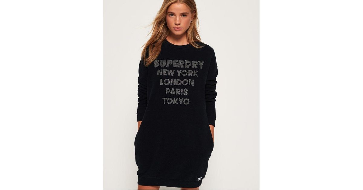 superdry embellished sweat dress