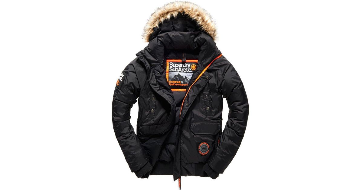 Superdry Sub Arctic Black Ice Edition Bomber Jacket for Men - Lyst