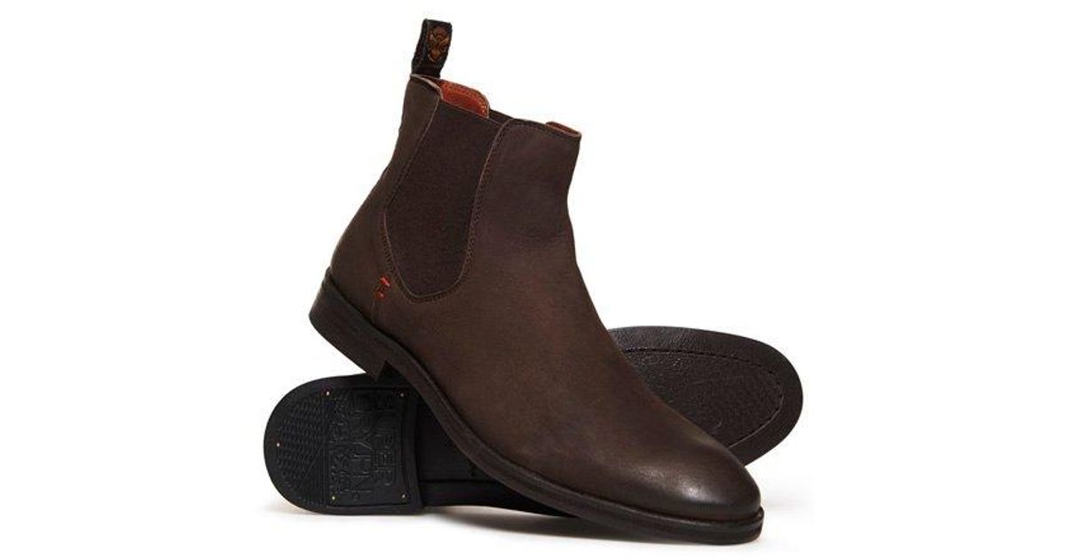 Superdry Leather Meteora Chelsea Boots in Brown for Men - Lyst
